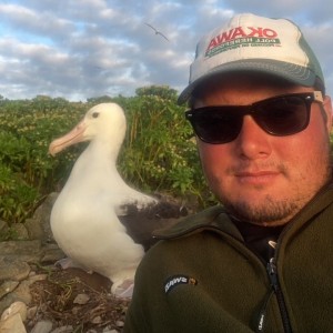 Levi Lanauze with albatross