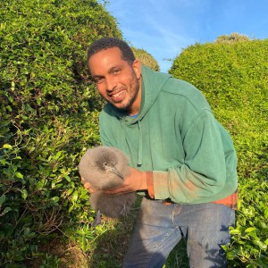 Miguel with titi chick