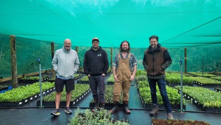 Lou Levi Lawrie and Tim at HMT nursery 1