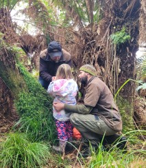 Tim Ryan and Fern at Halfway Bush during the BioBlitz